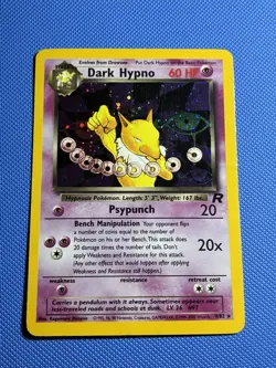 Dark Hypno - 9/82 - Pokemon Team Rocket Unlimited Holo Rare Card WOTC HP - Image 1