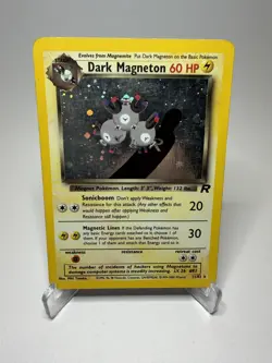 Dark Magneton TCG Holo Rare Card 11/82 Team Rocket Unlimited LP/MP - Image 1