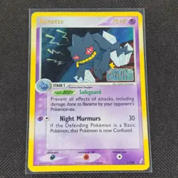 Banette - 1/100 - Reverse Holo - Crystal Guardians - Pokemon Card - LP - Image 1