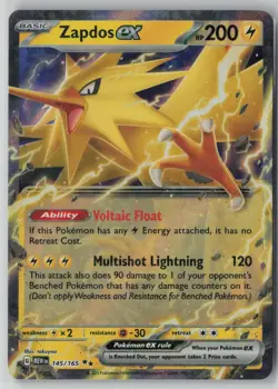Zapdos ex 145/165 Pokemon TCG Card Scarlet & Violet 151 Holo (Near Mint) NM 1 - Image 1