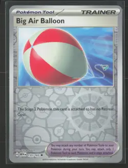Big Air Balloon SV: Scarlet & Violet 151 155/165 NM Pokemon Reverse Holo - Image 1