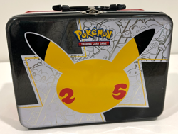 Pokemon 25th Anniversary Celebrations Treasure Chest Lunch Box Tin EMPTY - Image 1