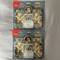 Pokemon Mega Evolution Ascended Heroes 2 pack blister with coin 🔥 Lot of 2 🔥 - Image 1