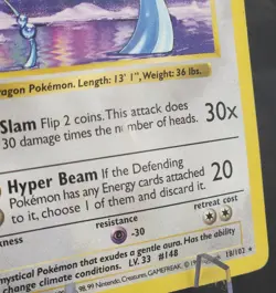 Pokemon 1st Edition Dragonair Rare - 18/102 1st Edition Base Set - Rainbow Error - Image 3