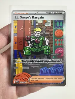 Lt. Surge's Bargain 185/132 Me01: Mega Evolution Holo Pokemon -NM - Image 1