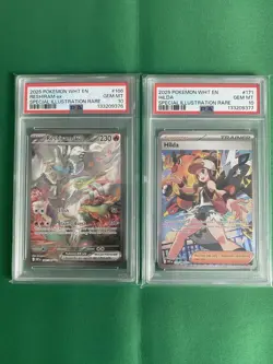 Sequential PSA 10 - 2025 POKEMON WHT EN-WHITE FLARE #166 Reshiram + #171 Hilda - Image 1