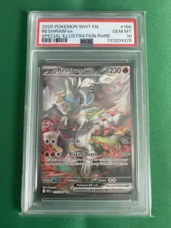 Sequential PSA 10 - 2025 POKEMON WHT EN-WHITE FLARE #166 Reshiram + #171 Hilda - Image 3