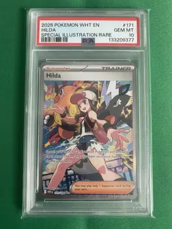 Sequential PSA 10 - 2025 POKEMON WHT EN-WHITE FLARE #166 Reshiram + #171 Hilda - Image 5