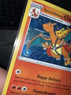 Pokemon Special Delivery Charizard SWSH075 Black Star Promo Sealed Orb Swirl - Image 3