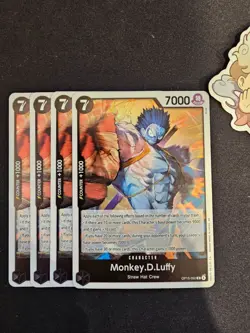 4x OP15-092 Monkey D Luffy R Playset -One Piece TCG- OP-15 English - Image 1