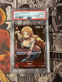 PSA 10 Nami (Tournament Vol. 3) [Winner] ST01-007 One Piece Promo - Image 1