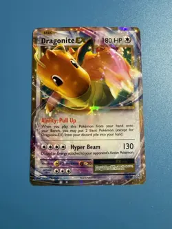 Pokemon Dragonite EX Full Art Holo 180 HP 106/108 Evolutions Ultra Rare Card LP - Image 1