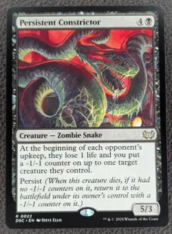 MtG Magic Persistent Constrictor Non-Foil Rare DSC #022 Commander Duskmourn x1 - Image 1