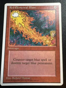 NM Red Elemental Blast Fourth Edition Mtg Magic the Gathering - Image 1
