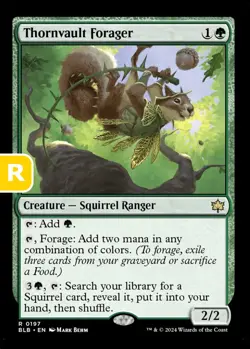 MTG Thornvault Forager Bloomburrow Rare Creature Squirrel Ranger NM - Image 1