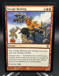 MTG Savage Beating 67/165 Darksteel LP Regular Magic the Gathering - Image 1