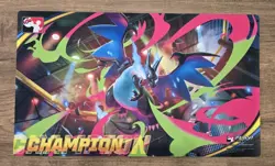 Mega Charizard ex League Cup Champion Play Mat Pokemon TCG Official New - Image 1