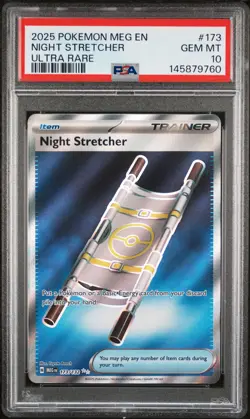 2025 POKEMON MEG EN-MEGA EVOLUTION ULTRA RARE #173 NIGHT STRETCHER PSA 10 - Image 1