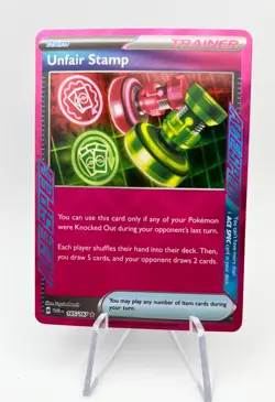 Unfair Stamp 165/167 - Twilight Masquerade - Pokemon TCG - ACE SPEC Rare - Image 1