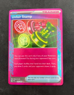Unfair Stamp 165/167 - Twilight Masquerade - Pokemon TCG - ACE SPEC Rare - Image 3