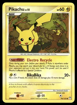 2007 Pokemon Pikachu Common Mysterious Treasures 94/123 DMG - Image 1