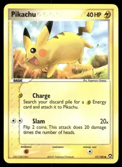 2007 Pokemon Pikachu Common Power Keepers 57/108 DMG - Image 1