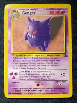 Vintage Pokemon TCG Lot (Gengar Fossil, Squirtle Rocket's, Sabrina’s Jynx) HP/MP - Image 2