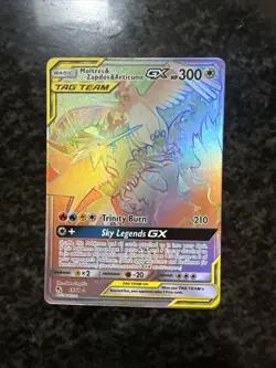 Pokemon TCG Moltres & Zapdos & Articuno Tag Team GX Hidden Fates 69/68 Holo... - Image 1