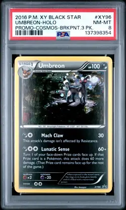 2016 POKEMON BLACK STAR PROMO UMBREON #XY96 HOLO FOIL PSA 8 NM #137398354 - Image 1