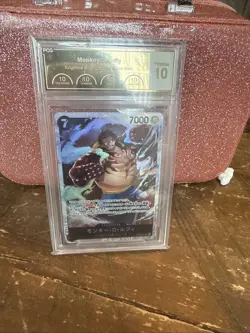 🔥 Monkey D Luffy OP04-090 Super Rare One Piece Graded PCG PRISTINE 10 - Image 1