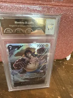 🔥 Monkey D Luffy OP04-090 Super Rare One Piece Graded PCG PRISTINE 10 - Image 2