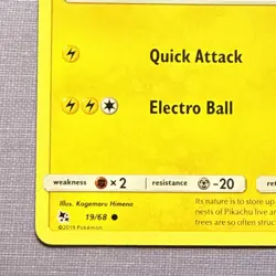 Pokemon Pikachu 19/68 - Hidden Fates - Non-Holo Card Common - Image 4