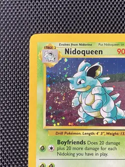 Nidoqueen 12/130 Swirl Holo Base Set 2 Pokemon Card WOTC LP+ - Image 2