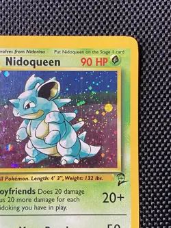 Nidoqueen 12/130 Swirl Holo Base Set 2 Pokemon Card WOTC LP+ - Image 3