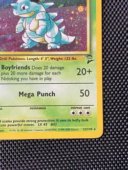 Nidoqueen 12/130 Swirl Holo Base Set 2 Pokemon Card WOTC LP+ - Image 4