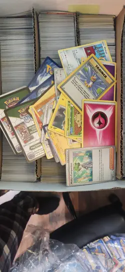 Huge Pokemon card bulk collection weighing approximately 28 pounds total 7000+/- - Image 1