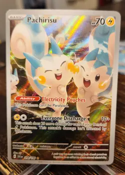 Pachirisu 208/198 Illustration Rare Scarlet & Violet Base Pokemon Card NM - Image 1