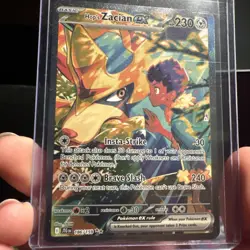 Pokemon TCG Hop's Zacian EX Card 186/159 Journey Together SIR - Image 1