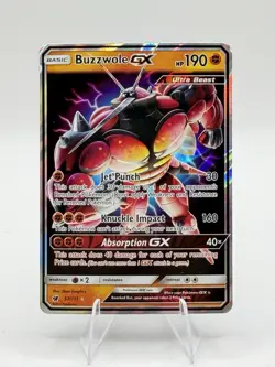 Buzzwole GX - 57/111 - Pokemon Crimson Invasion Sun & Moon Ultra Rare Card NM - Image 1