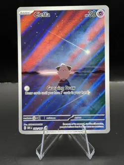 Pokemon TCG Cleffa SV: Obsidian Flames Illustration Rare Card 202/197 - Image 1