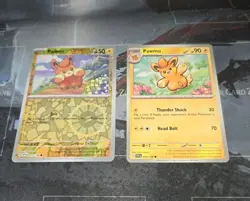 Pawmi 73 & Pawmo 75 Scarlet & Violet Base 2-Card Lot Reverse/REG Pokemon NM - Image 1
