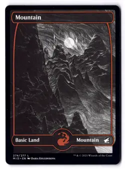 Mountain LP* FULL ART Innistrad Midnight Hunt ENGLISH 274/277 mtg -UnltdCards - Image 1