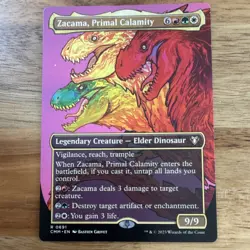 Zacama, Primal Calamity (Borderless) Commander Masters Legendary Rare 691 MTG - Image 1