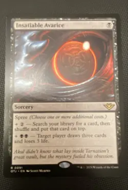 Insatiable Avarice; Outlaws of Thunder Junction Regular; MTG - Image 1