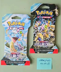 Pokemon Scarlet & Violet Stellar Crown Sleeved Booster / Lapras / Two Packs - Image 1