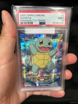 2000 TOPPS CHROME POKEMON T.V. TEKNO #7 SQUIRTLE PSA 9 - Image 1