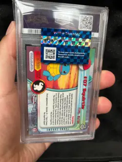 2000 TOPPS CHROME POKEMON T.V. TEKNO #7 SQUIRTLE PSA 9 - Image 2