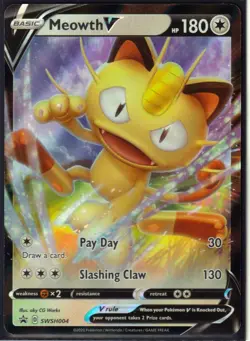 2020 POKEMON MEOWTH VMAX (SWSH005) & MEOWTH V (SWSH004) HOLO PROMO -NM/M - Image 3