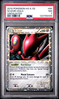 2010 POKEMON UNDAUNTED SCIZOR PRIME #84 ULTRA RARE PSA 7 NM #120768469 - Image 1