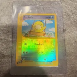 Pokemon Psyduck Aquaplois Holo 104/147 TCG 2002 Holo Basic Water Keiko Fukuyama - Image 2